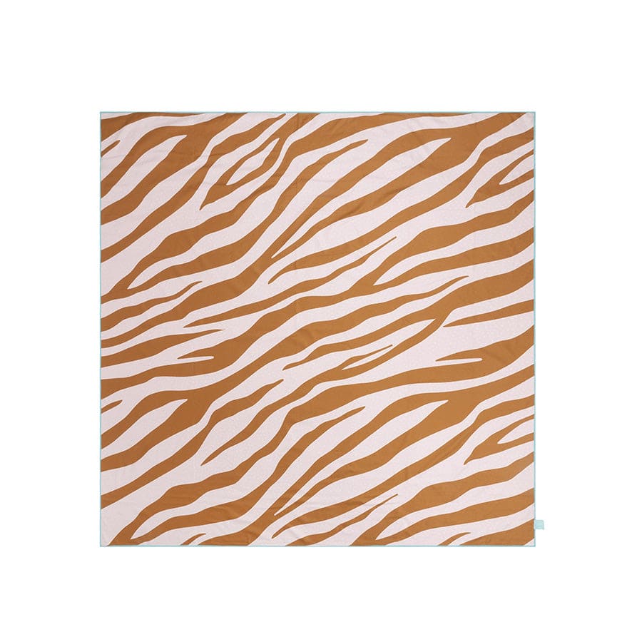 Lebendige Streifen | Orangefarbenes Mikrofaserhandtuch 180 x 180 cm