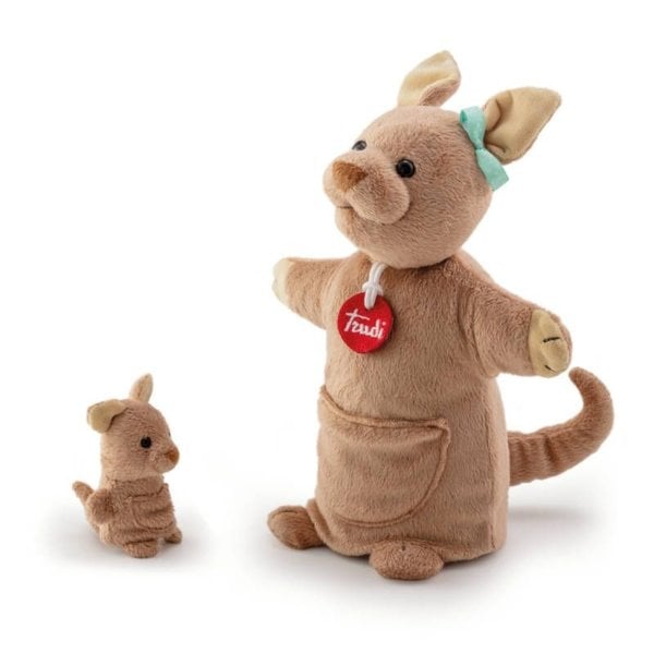 Handpuppenkangaroo mit Baby 25 cm