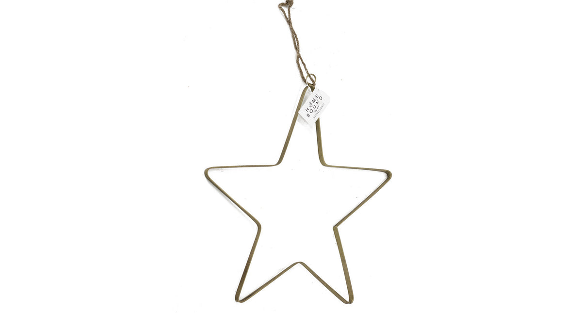 Ster hangend goud 30x30cm