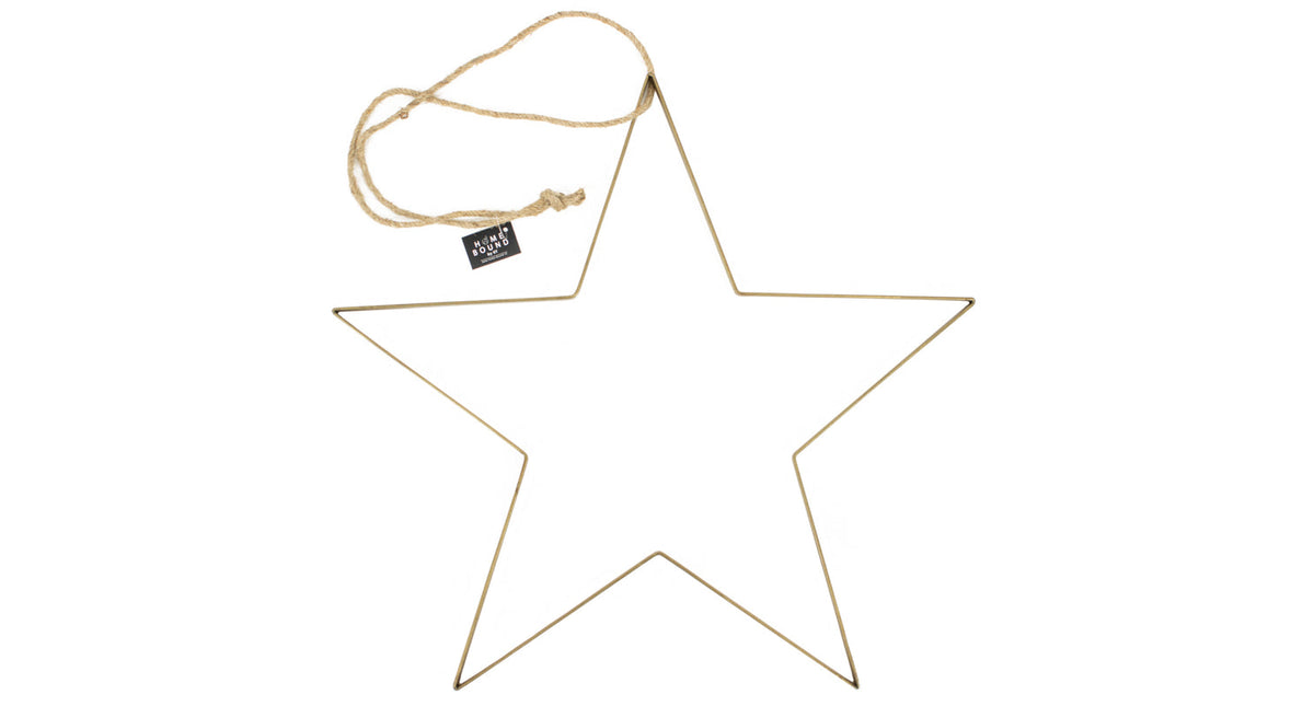Metalen ster goud 55x55x1cm