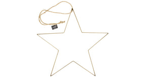 Metalen ster goud 55x55x1cm