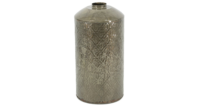 Metalen vaas olive 6x18x36cm