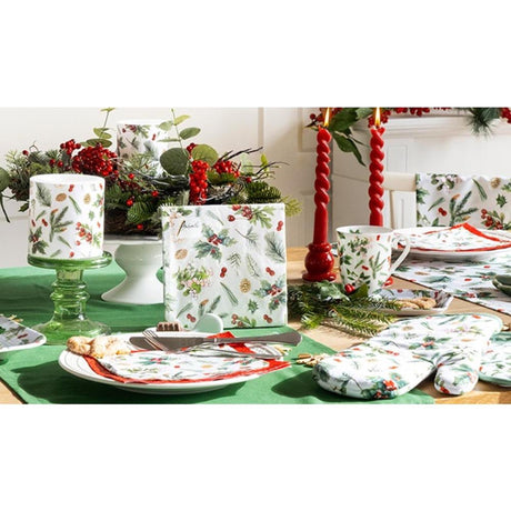 Ambiente Servietten 33cm Wintergrün 3-lagig 100% FSC-Mix