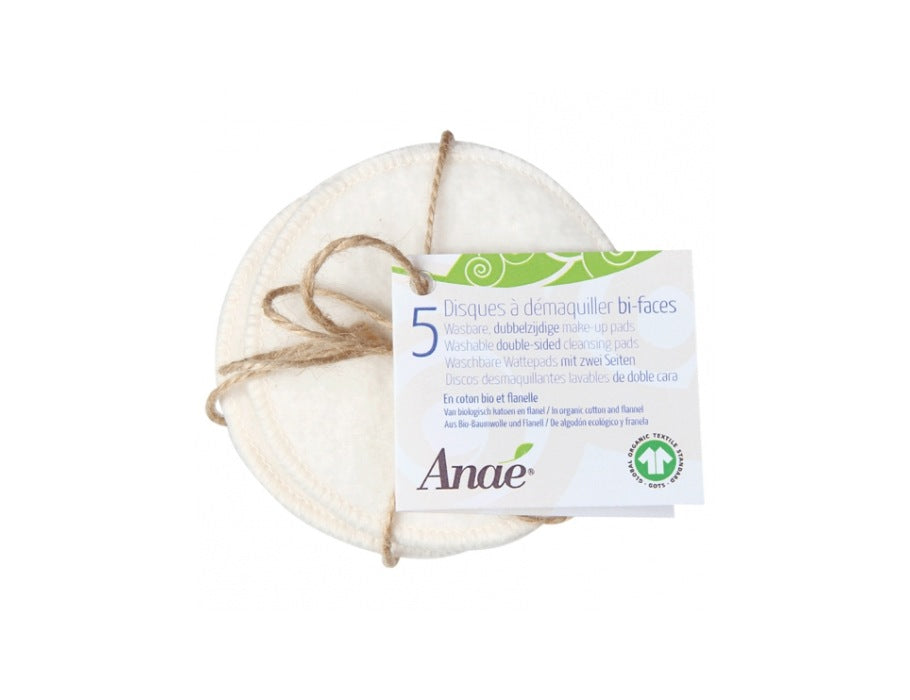 Anae waschbare Make-up-Scheiben – Bio-Baumwolle – 5 Stk