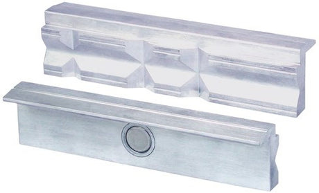 Heuer Schutzbacken für Schraubstock | für Backenbreite 120 mm | Prismen | Aluminium | 1 Paar - 109120 - 109120