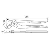 Hozan p-245 Wasserpumpenzange L=255mm
