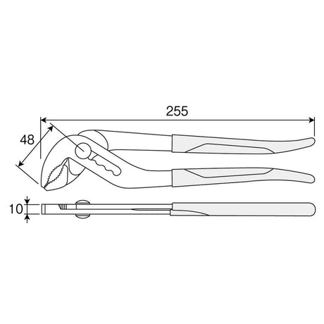 Hozan p-245 Wasserpumpenzange L=255mm