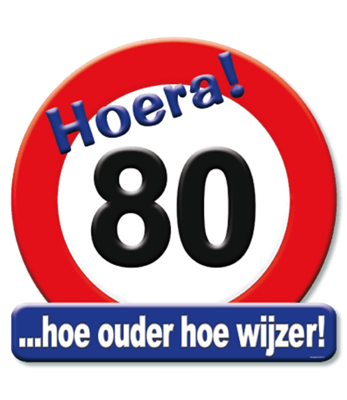Paperdreams Kronenschild Verkehrsschild 80 Jahre 50cm