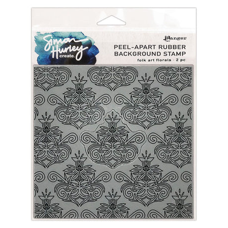 Ranger Ink Ranger • Simon Hurley erstellt Hintergrundstempel Volkskunst Blumen 15,24 x 15,24 cm