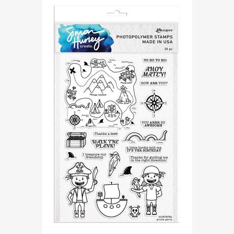Ranger Ink Ranger • Simon Hurley erstellen. Photopolymer-Stempel Piratenparty
