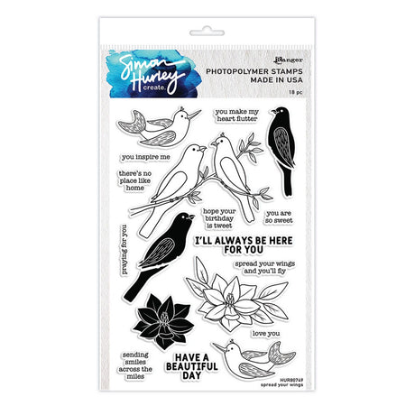 Ranger Ink Ranger • Simon Hurley erstellen. Photopolymer-Stempel breiten Sie Ihre Flügel aus