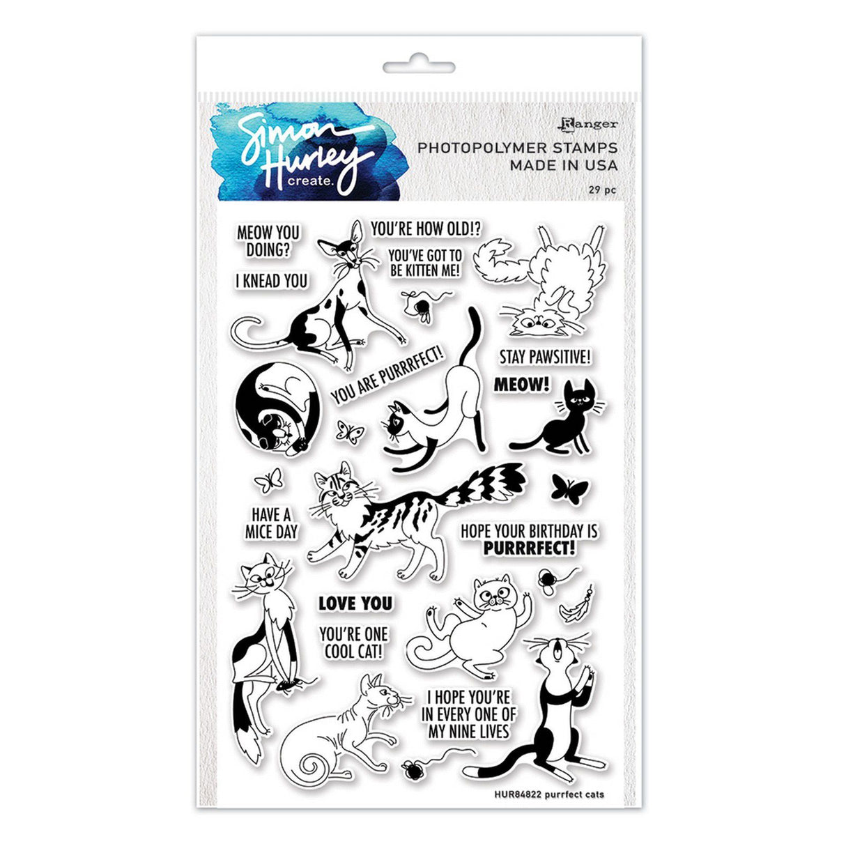 Ranger Ink Ranger • Simon Hurley erstellen. Clear Stamp Set Purrfect Cats
