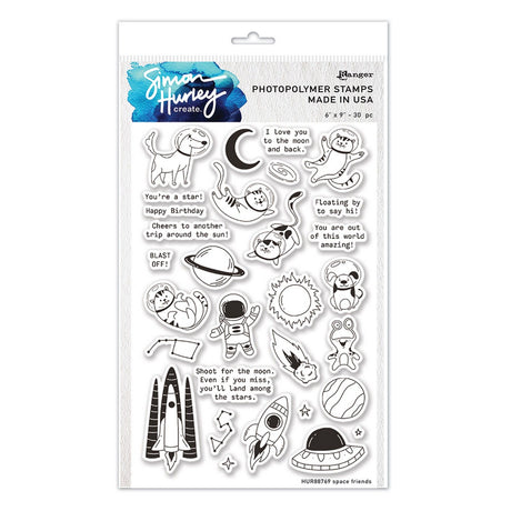 Ranger Ink Ranger • Simon Hurley erstellen. Clear Stamps Weltraumfreunde