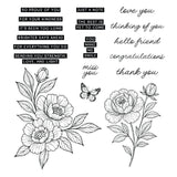 Ranger ink ranger • simon hurley create. photopolymer stamps sketched peonies