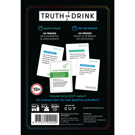 Cut Truth or Drink – Niederländisches Kartenspiel für Freunde