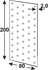 Connex-Lochplatte 80x200x2 vz - hv2060