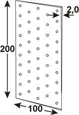 Connex-Lochplatte 100x200x2 vz - hv2100