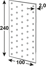 Connex-Lochplatte 100x240x2 vz - hv2110