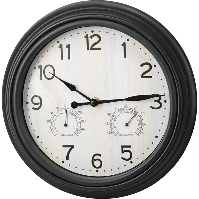 Home styling wandklok zwart 30 cm rond