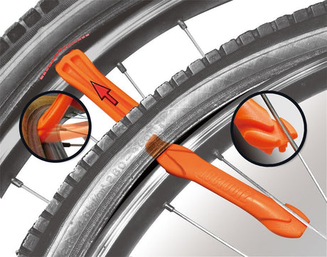 Reifenkunden orange Set von 3 Teilen