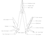 ICetoolz Multitool Rettungsschwimmer 15 Funktionen, Edelstahl