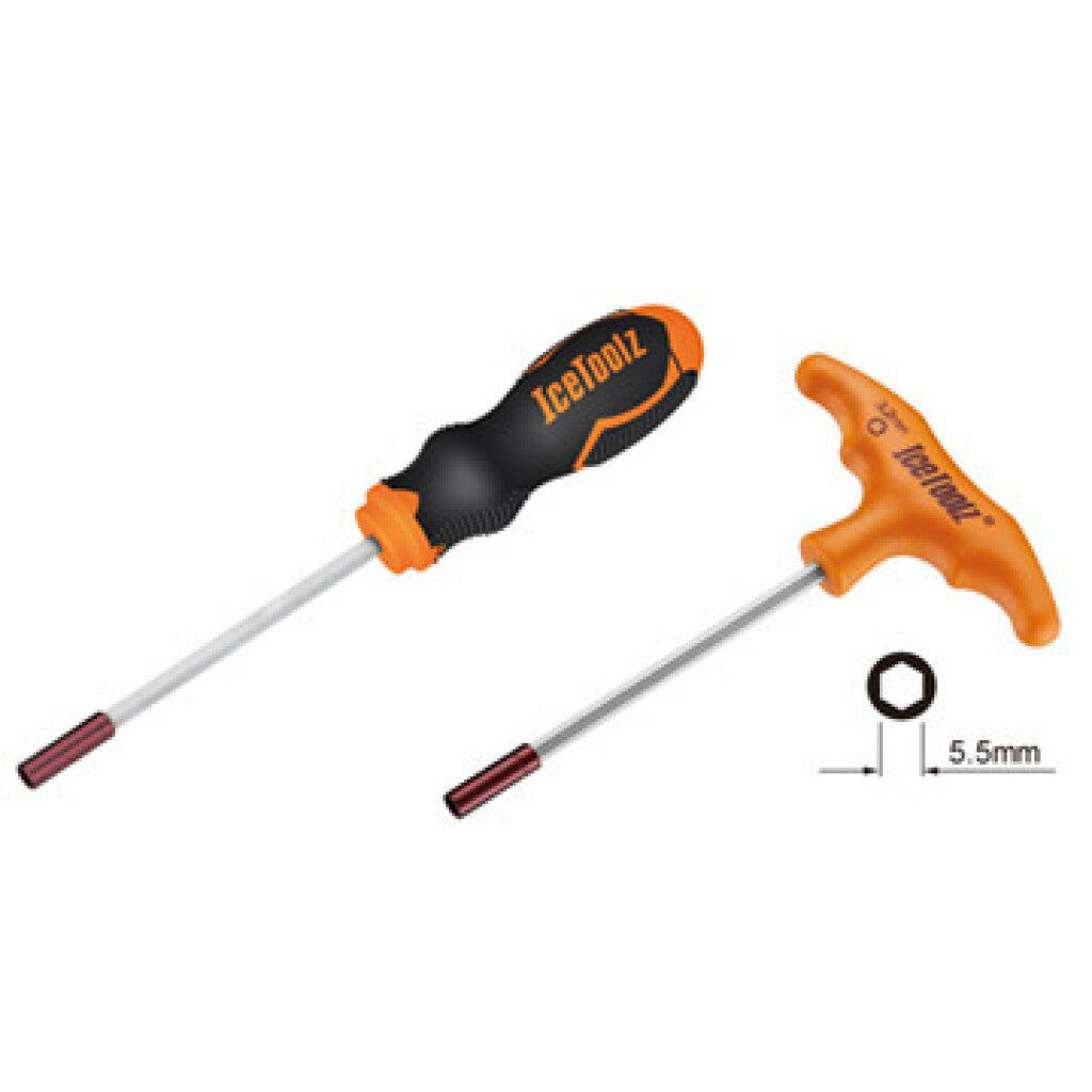 Icetoolz Speichennippelschlüssel-Set 12c5 für 5,5 mm 6-seitige Nippel
