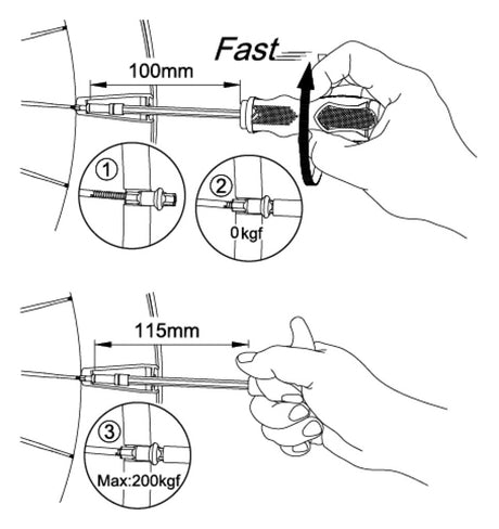 Icetoolz Speichennippelschlüssel-Set 12c5 für 5,5 mm 6-seitige Nippel