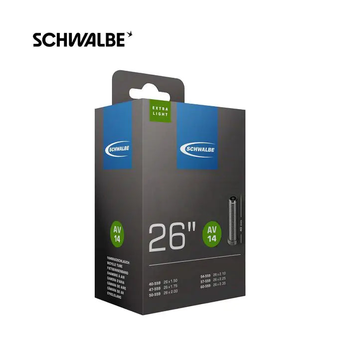 Schwalbe Innenrohr AV14 Extra Light 26 40 62-559 40 mm Ventiel