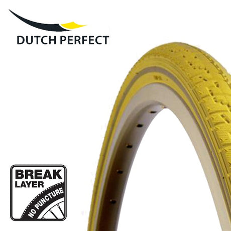 Niederländisch perfekter Reifen 28 x 1 ½ 40-635 Keine Punktion - Gelb + Reflexion