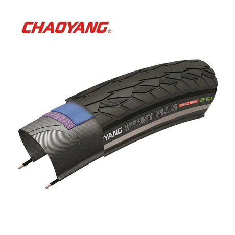 Chaoyang 28x1,75 (47-622) Sprint plus schwarzes Reflexfaden-Crocskin (1,5 mm Kevlar-Floc + Nylon-Break) W211198n