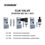 Schwalbe Ventilverlängerung Clik Ventil Ventilverlängerung Starter Kit DV