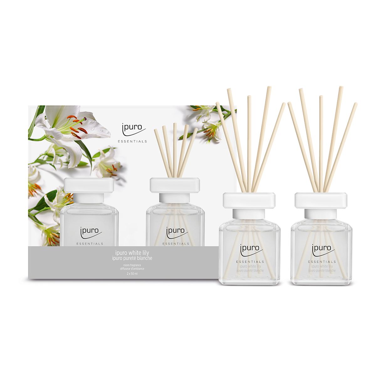 Ipuro Duftdiffusor Weiße Lilie 2 x 50 ml