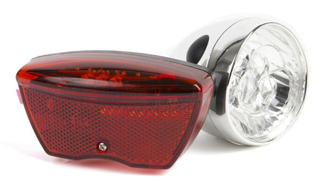 Beleuchtungsset Retro LED Batterie Silber Rot rot