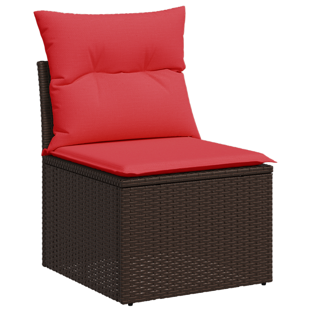 Vidaxl | tuin sofa | met kussen bruin 55 x 62 x 69 cm poly rattan