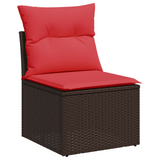 Vidaxl | tuin sofa | met kussen bruin 55 x 62 x 69 cm poly rattan