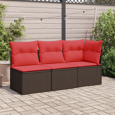 Vidaxl | tuin sofa | met kussen bruin 55 x 62 x 69 cm poly rattan