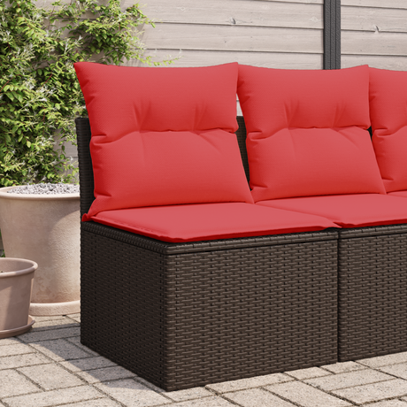 Vidaxl | tuin sofa | met kussen bruin 55 x 62 x 69 cm poly rattan