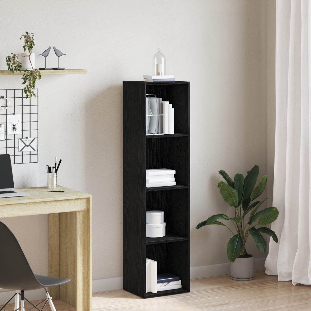 Vidaxl | boekenkast | zwart eiken 36 x 30 x 143 cm bewerkt hout