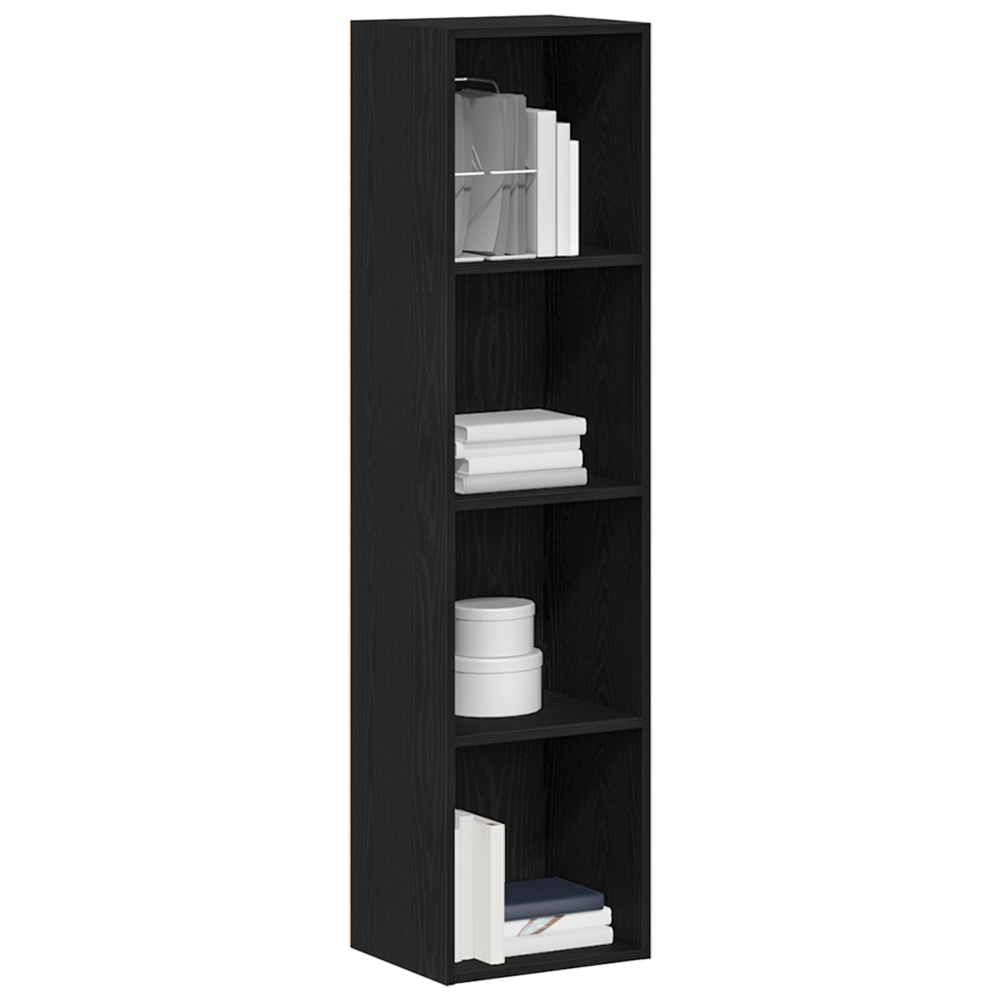 Vidaxl | boekenkast | zwart eiken 36 x 30 x 143 cm bewerkt hout