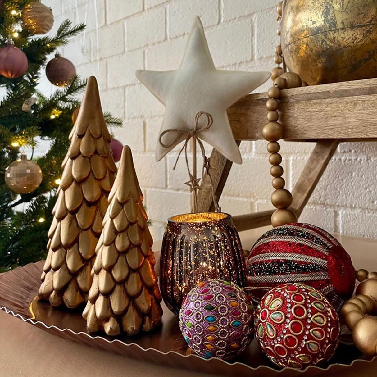HBx Natural Living Weihnachtskugel Adica ø6cm rot