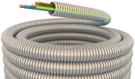 Installationsrohr flexibel 5 8 (16 mm) verdrahtet grau 100 m - 1275800
