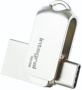 USB-Stick integriert 32 GB USB Typ-A USB Typ-C Silber