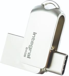 USB-Stick integriert 64 GB USB Typ-A USB Typ-C Silber