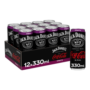 Jack daniel's coca cola cherry sleek blik (12x 33 cl)