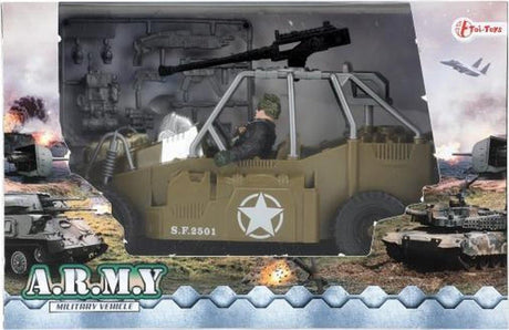 Toi-toys Militär-Soldaten-Jeep mit Waffen