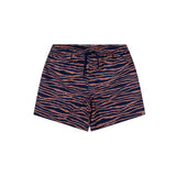 Lebendige Streifen | Blau-Orange UV-Badehose Junge