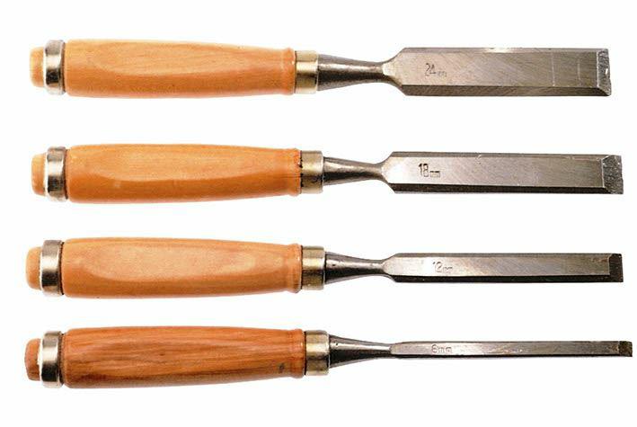 Hout dent hout platte set 4szt. 6 12 18 24mm