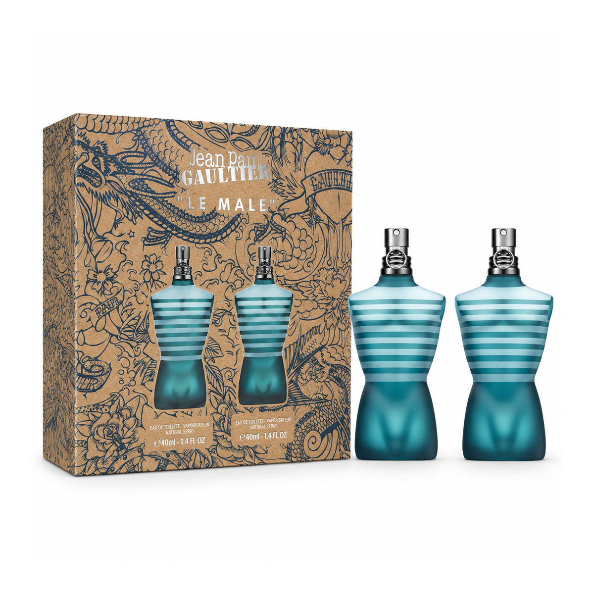Jean paul gaultier jp gaultier le male geschenkset heren edt 2 x 40ml