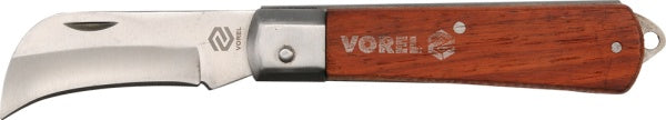 Vorel vouwmes, met de hand vast
