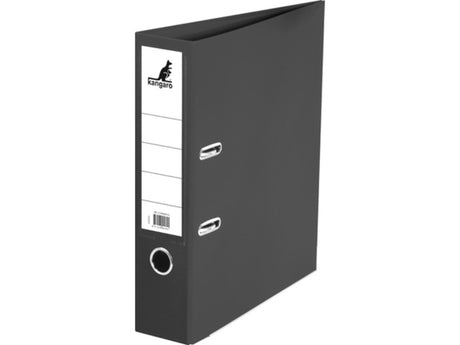Kangaro-Ordner im A4-Format mit 2-Ring-Hebelmechanismus, 75 mm, schwarz